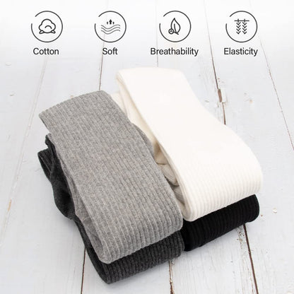 4/5 Pack Baby Girls Boys Tights Toddler Cable Knit Leggings Seamless Cotton Dress Cotton Footed Stockings