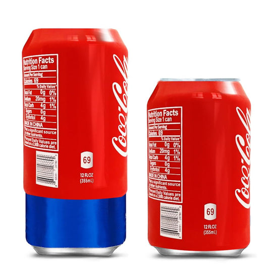 Can Covers that Look Like Soda, Silicone Sleeves for Cans, Can Wraps, Fits All 12FL OZ 355ml (Red - 2 Pack)