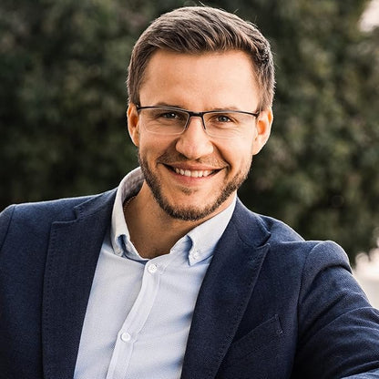 6 pack Executive Style Reading Glasses Men - Durable Readers with 99% Blue Light Blocking - Comfortable Fit with TR90 Frames