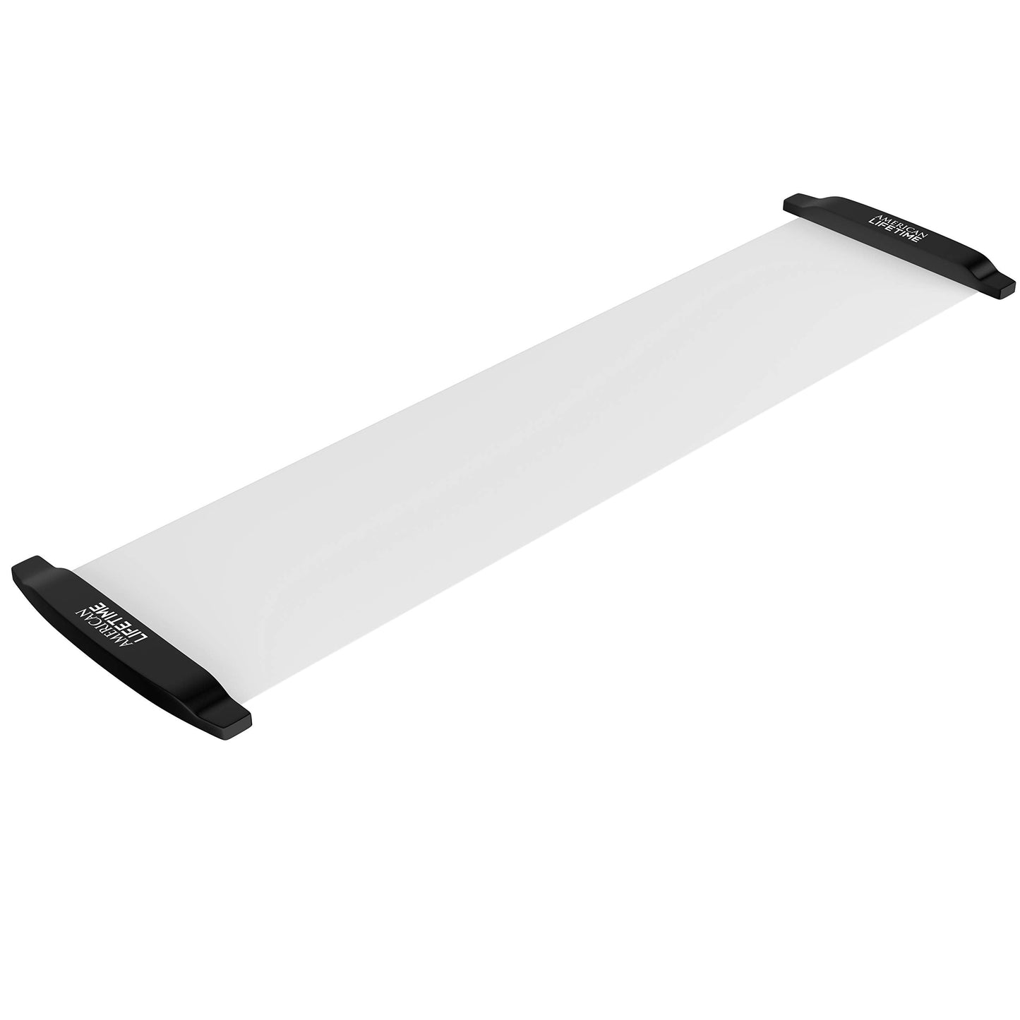 American Lifetime Slide Board - Workout Board for Fitness Training and Therapy with Shoe Booties and Carrying Bag Included (White, 7.5 Feet)
