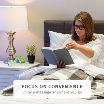 HoMedics Ribbit Mini Handheld Massager, Vibrating Electric Massager with Comfort Grip and LED Light, Batteries Included, Comes in variable colors, Green, Blue or Pink (Color May Vary)