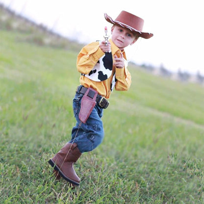 4E's Novelty Child Brown Cowboy Hat for Toddlers & Kids Felt - Kid Cowboy Costume Hat for Boys & Girls Ages 3 4 5 Year Old Halloween Costume