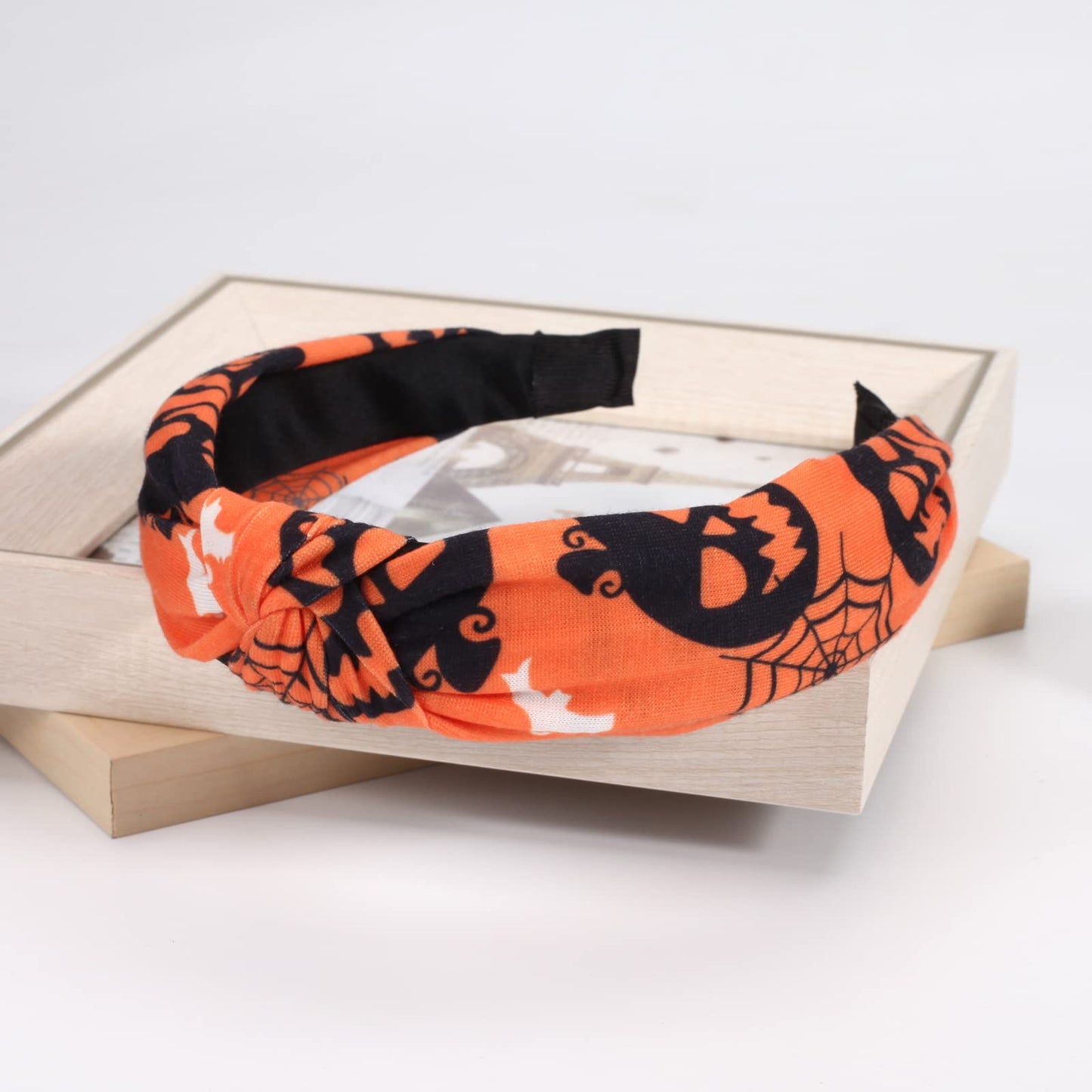 Budsmile 4 PCS Headbands for Women Girls Halloween Pumpkin Sugar Skeleton Skull Ghost Hairbands Gifts Makeup Hair Hoop