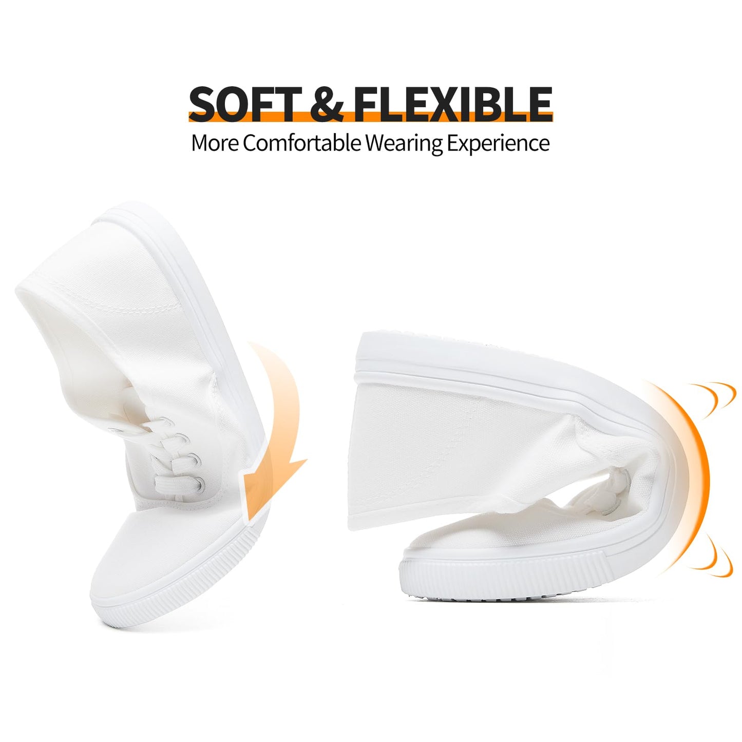 Womens Classic White Sneakers,Low Top White Canvas Shoes,Lightweight Casual Canvas Sneakers(White Flower.US8)