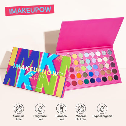 imakeupnow 45 Shades Eyeshadow Palette, Highly Pigmented Colorful Collection Makeup Palette, Matte Shimmer Metallic Glitter Eye Shadow For Long Lasting Eye Make Up