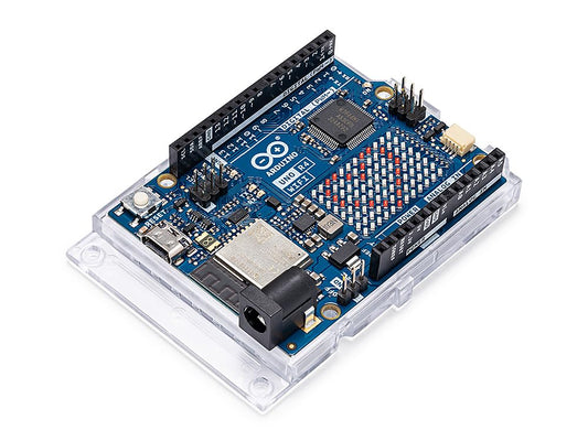 Arduino UNO R4 WiFi [ABX00087] – Renesas RA4M1 + ESP32-S3, Wi-Fi, Bluetooth, USB-C, CAN, 12-bit DAC, OP AMP, Qwiic Connector, 12x8 LED Matrix for Advanced IoT & Embedded Projects