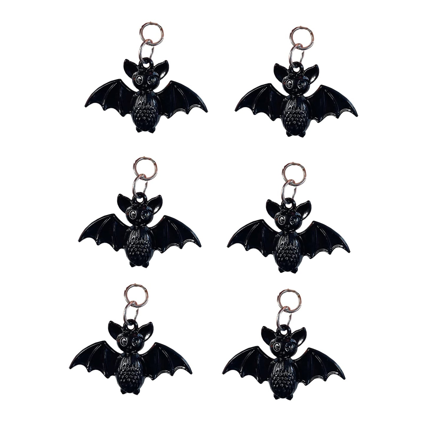 Bat Shower Curtain Hooks Rings, 12 Pcs Halloween Bats Rustproof Metal Shower Curtain Hangers for Bathroom Shower Rods, Halloween Party Theme Home Bathroom Decoration (Black)