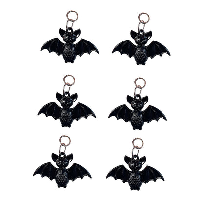 Bat Shower Curtain Hooks Rings, 12 Pcs Halloween Bats Rustproof Metal Shower Curtain Hangers for Bathroom Shower Rods, Halloween Party Theme Home Bathroom Decoration (Black)