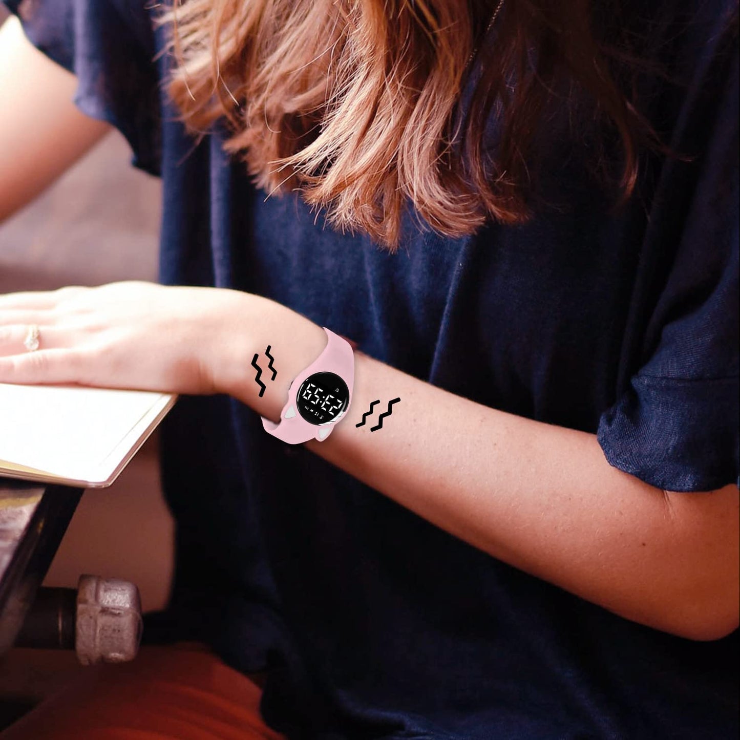 Bomieux Kids Digital Watch for Boys Girls,Sports Watch with Fitness Tracker Pedometer Vibration Alarm for Ages 5-15 No App Needed Waterproof Watches for Kids