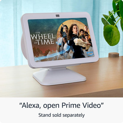 Amazon Echo Show 8 (newest model), With Spatial Audio, Smart Home Hub, and Alexa, Glacier White