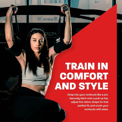 Hawk Sports Black - Lifting Straps Gym - Pull Up Bar Accessories