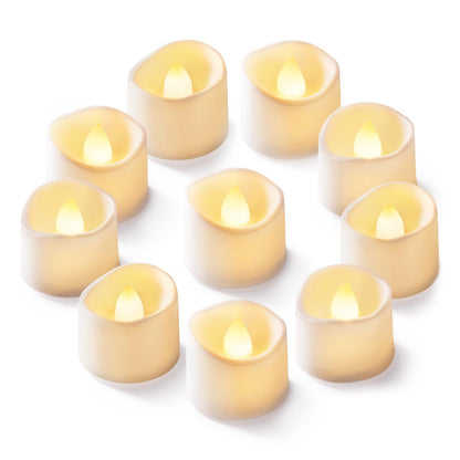 Homemory 12Pcs Flickering Flameless Candle Battery Operated, 200+Hours Fake Electric LED Tea Lights for Votive, Centerpiece Table Decorations, Wedding, Aniversary, Halloween, Christmas