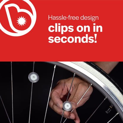 Brightz Bike Wheel Lights (Orbit 2-Pack Red) LED Bicycle Light Kids Bike Accessories Decorations Christmas Xmas Gift Present Stocking Stuffer for Grandson Granddaughter Idea for Boys Girls Tweens