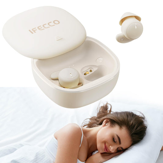 IFECCO Invisible Sleep Earbuds,Small Bluetooth Sleep Headphones for Side Sleepers,Comfortable Noise Blocking,IPX6 Waterproof Wireless Headphones for Sleeping,Sport