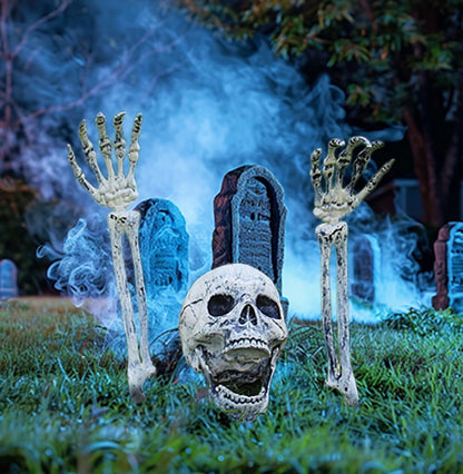 AOGU Halloween Decorations Realistic Skeleton Stakes Outdoor Indoor Yard Lawn Garden Groundbreakers Haunted House Decorations