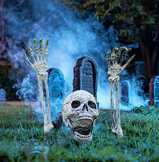 AOGU Halloween Decorations Realistic Skeleton Stakes Outdoor Indoor Yard Lawn Garden Groundbreakers Haunted House Decorations