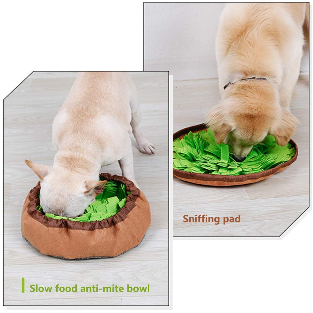 AWOOF Pet Snuffle Mat for Dogs, Interactive Feed Game for Boredom, Encourages Natural Foraging Skills for Cats Dogs Bowl Travel Use, Dog Treat Dispenser Indoor Outdoor Stress Relief