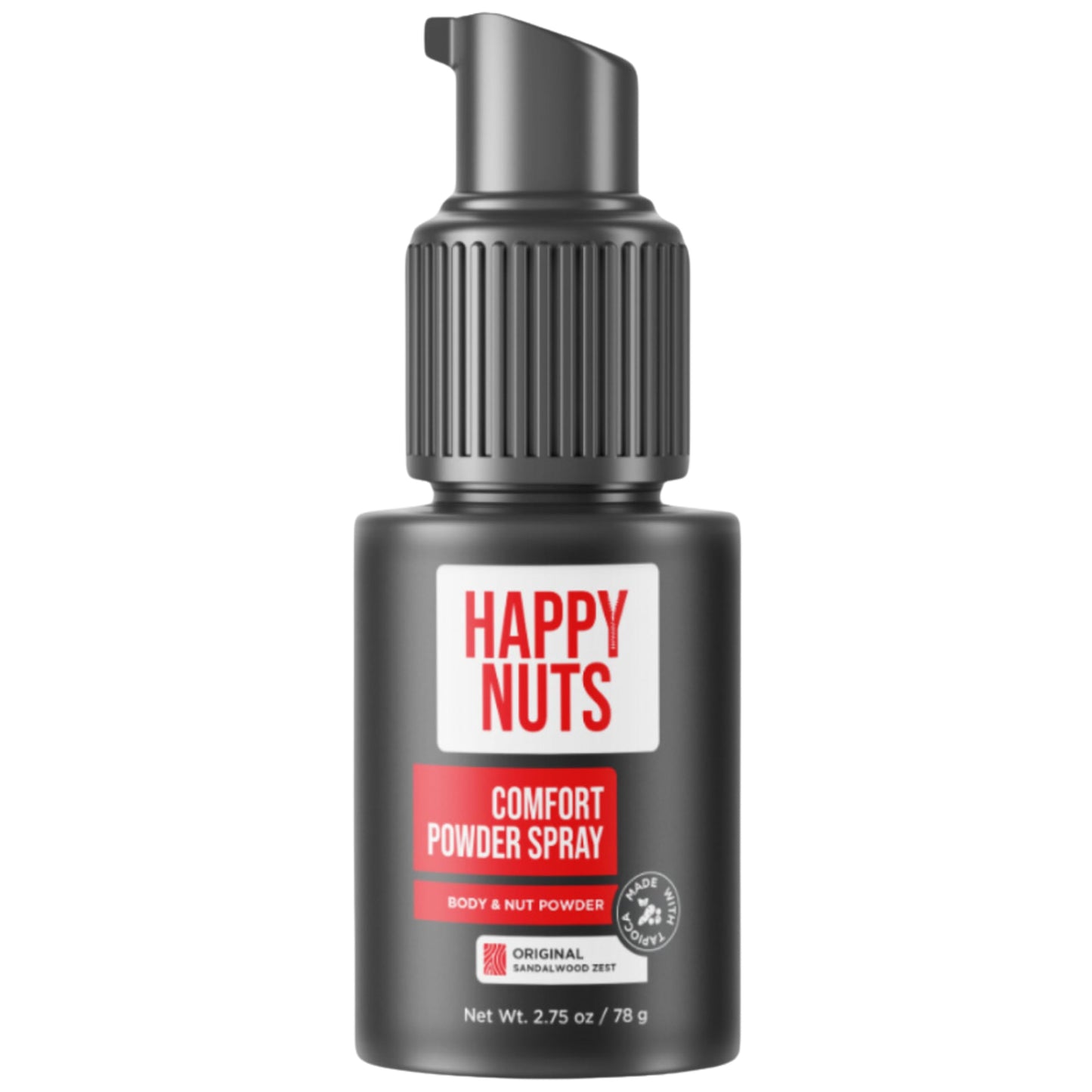 Happy Nuts Comfort Powder Spray: Anti Chafing Mens Deodorant, Aluminum-Free, Sweat & Odor Control for Jock Itch, Groin & Men's Private Parts 2.75 Ounce (Pack of 1), Original [Packaging May Vary]