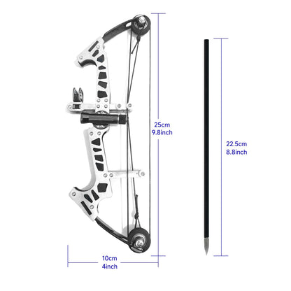 Archery Bow Set Laser Compound Bow Stainless Steel Training Bow Outdoor Sports Hunting Cool Stuff Professional Competition （Black）