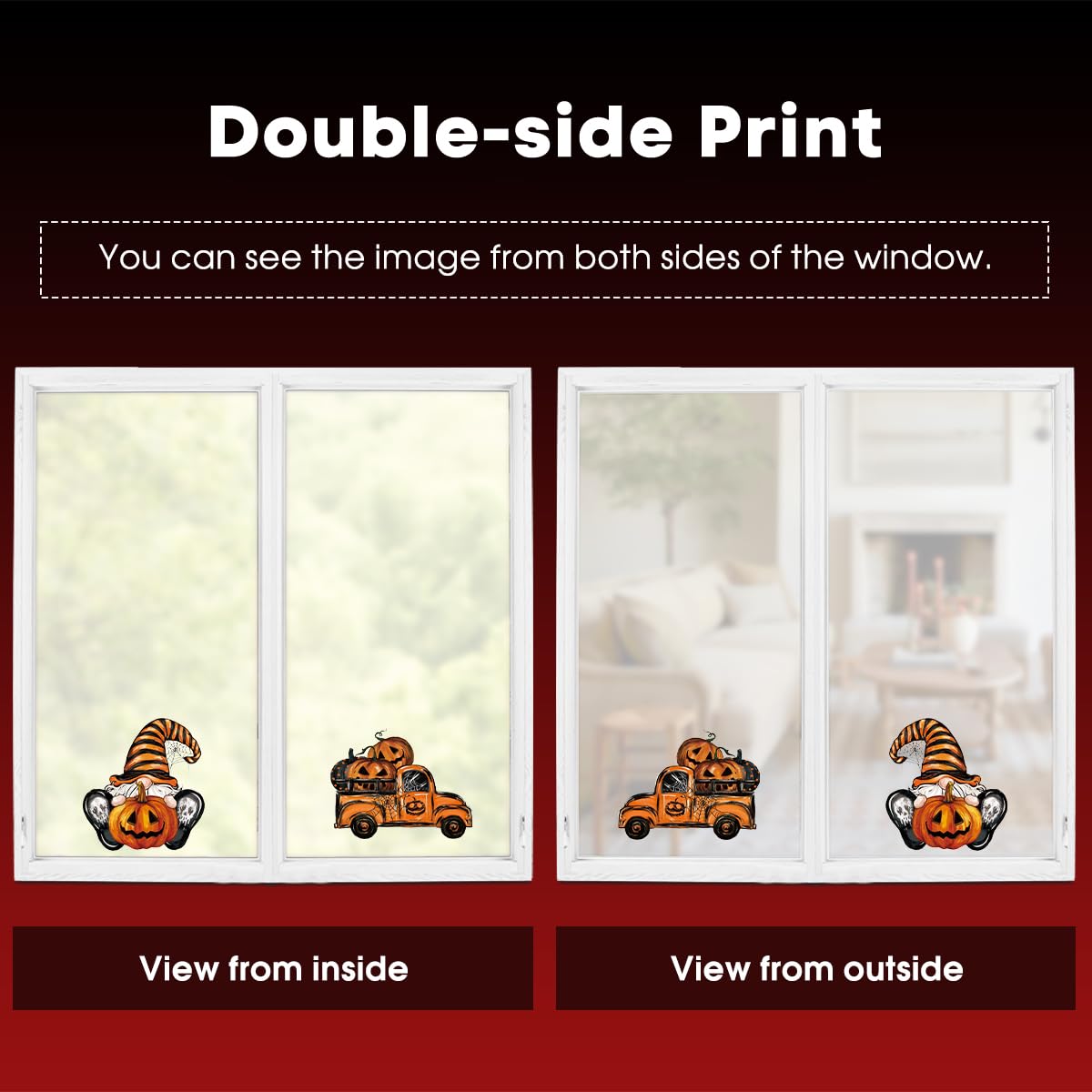 Horaldaily 83 PCS Halloween Window Cling Sticker, Ghosts Pumpkins for Home Party Supplies Shop Window Glass Display Decoration