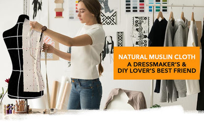 AK TRADING CO. Muslin Fabric/Textile Unbleached - Draping Fabric - Natural 10 Yards Medium Weight - 100% Cotton (63in. Wide), Natural Unbleached