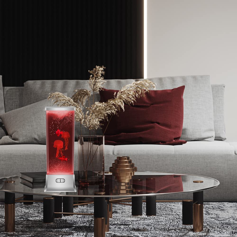 CALOVER Gifts for Kids Boy Girl Men Women Birthday Christmas Thanksgiving All Holiday Jellyfish Lamp with Music Bluetooth Speaker Table Sensory Night Mood Light