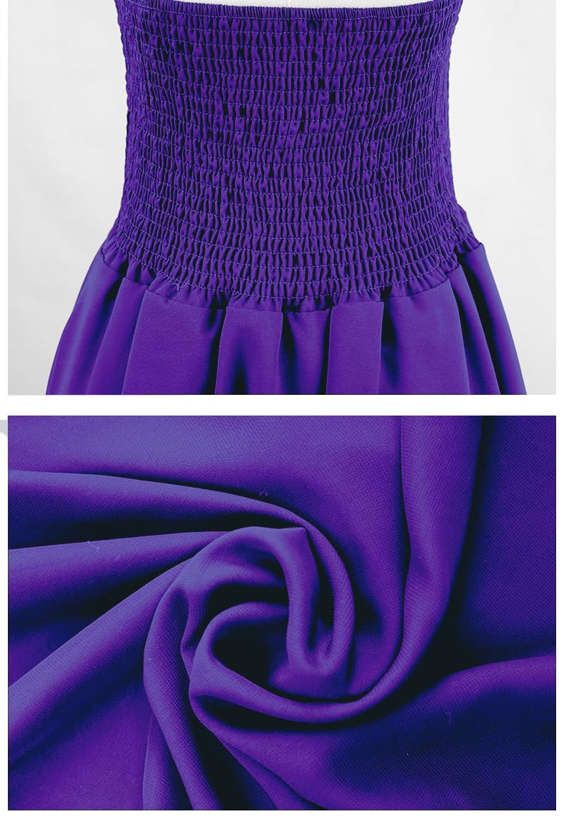 Women's Sleeveless Gothic Lace Dress with Corset Halter Lace Swing Cocktail Dress Purple Small