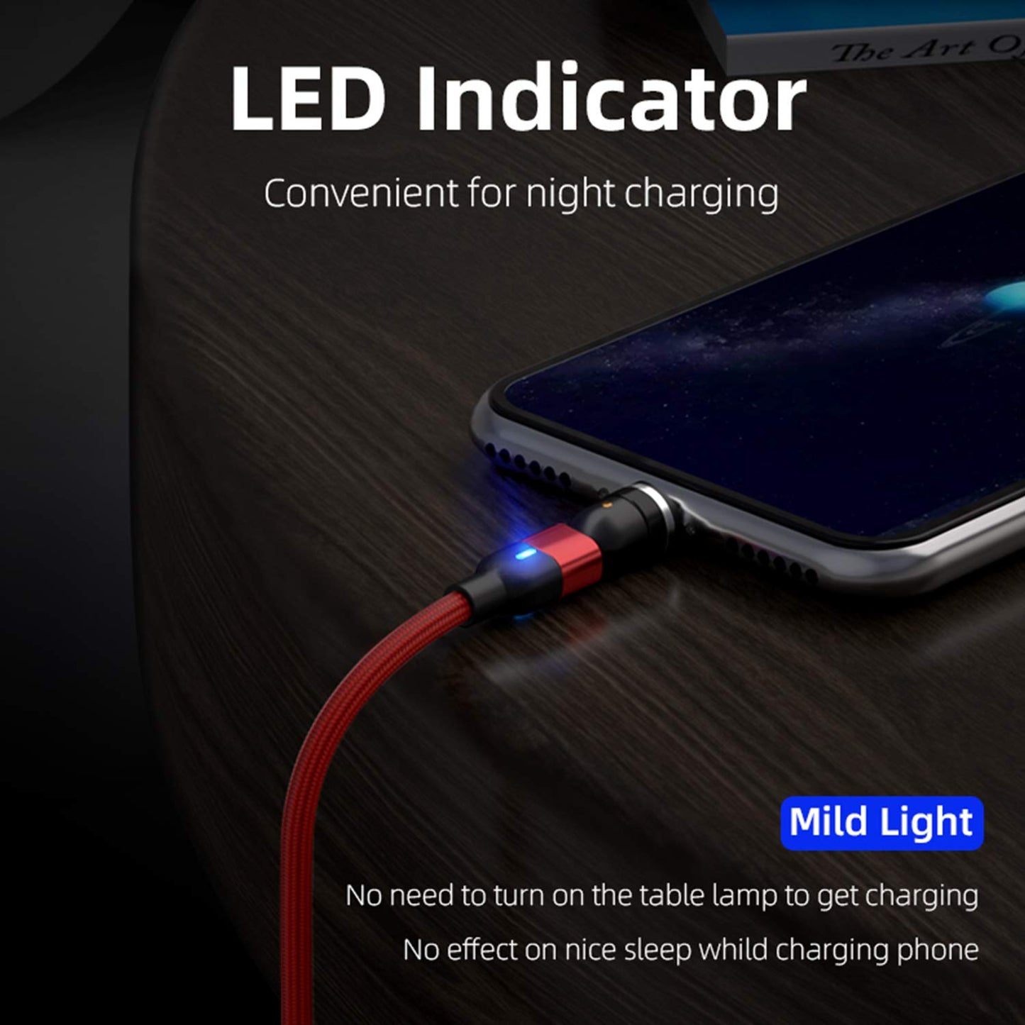 Bojianxin 540 Rotation Magnetic Charging Cable (7-Pack, 1.6ft/3.3ft/3.3ft/6.6ft/6.6ft/10ft/10ft) - 3 in 1 Magnetic Phone Charger Compatible with Micro USB, Type C etc