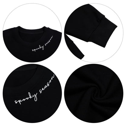 HEBBE Spooky Season Sweatshirts Halloween Ghost Sweatshirt Women - Halloween Graphic Crewneck Tops Casual Sweater