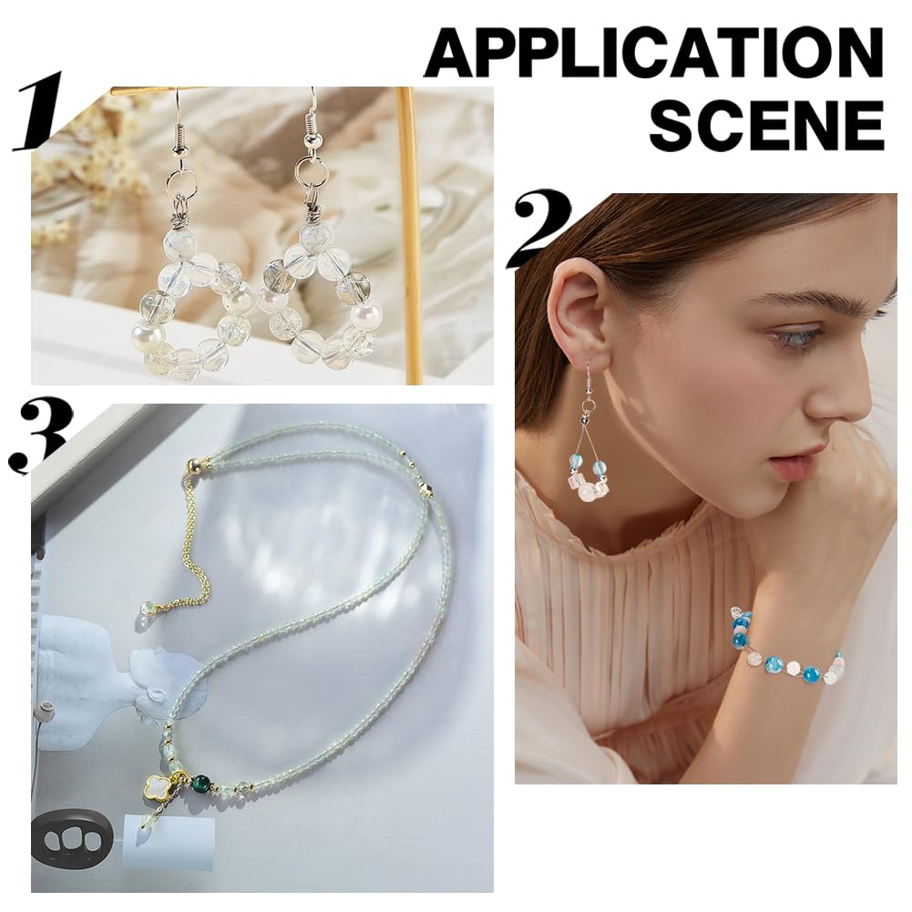 BENECREAT 240-Feet 0.015inch (0.38mm) 7-Strand Bead String Wire Nylon Coated Stainless Steel Wire for Necklace Bracelet Beading Craft Work