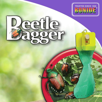 Bonide Beetle Bagger Japanese Beetle Trap Kit for Indoors and Outdoors, 2 Disposable Collection Bags Included