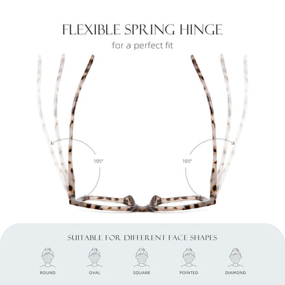 AIMISUV Reading Glasses for Women Men - Blue Light Blocking Magnifying Readers,Oprah Square Anti-Glare Computer Eyeglasses(3Pack,3.0X)