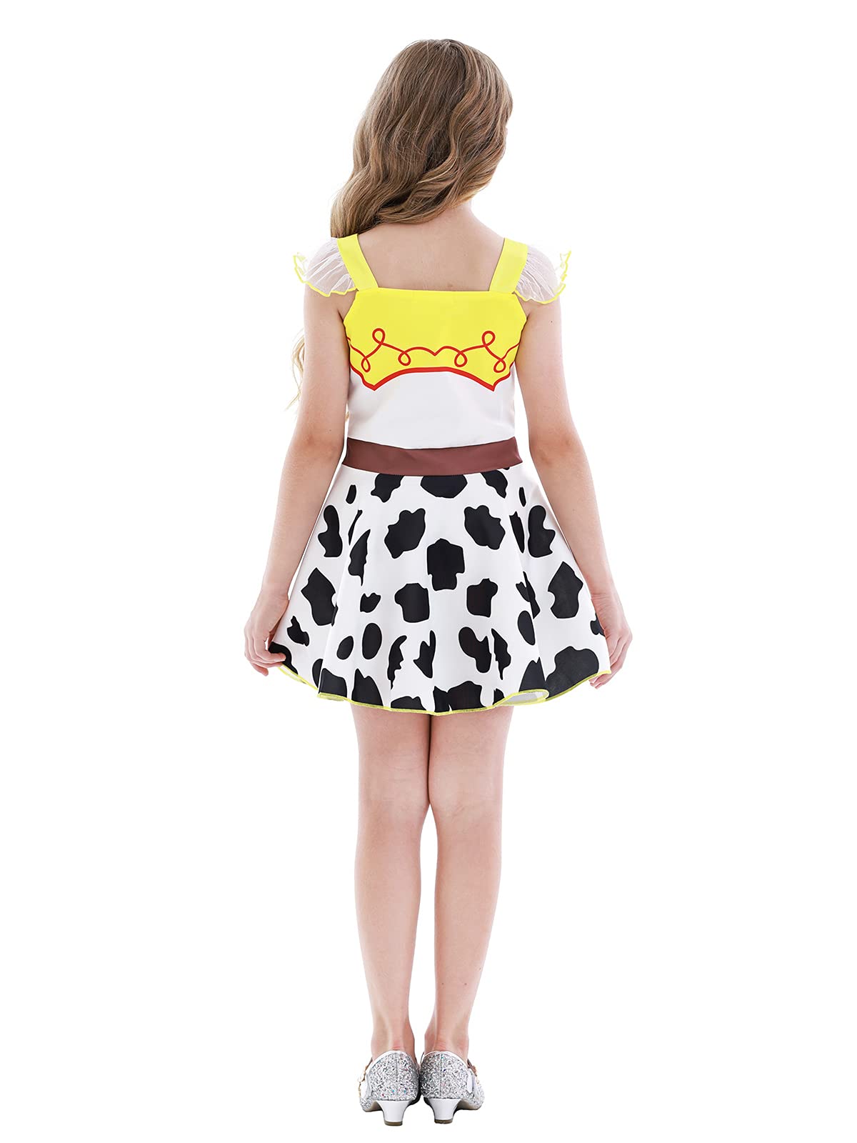 AmzBarley Little Girls Princess Dress up Cowgirl Costume Outfit Birthday Party Halloween Cosplay Role Play Kids Holiday Dress Christmas Fancy Clothes Size 4T(3-4Years)