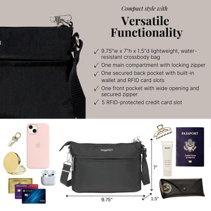 Baggallini Womens Anti-theft Memento Crossbody Bag Cross Body