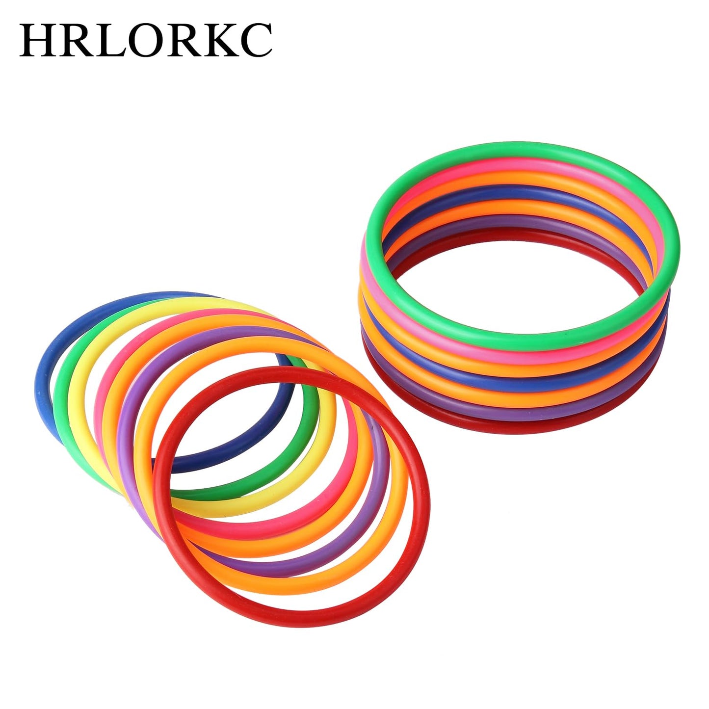 HRLORKC 24Pcs Plastic Ring Toss Game Set Rings for Ring Toss for Kids Outdoor Games Plastic Carnival Rings Carnival Games for Carnival Party and Parent-Child Games…
