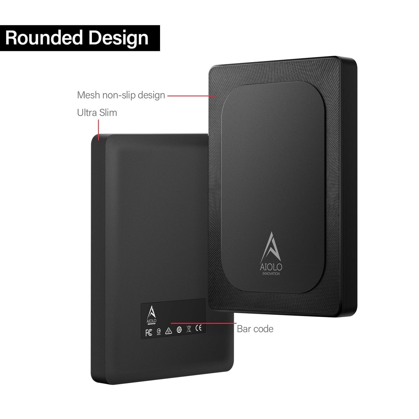 Aiolo Innovation 1TB External Hard Drive Ultra Slim Portable HDD-USB 3.0 USB-C for PC, Mac, Laptop, PS4, Xbox one,Xbox 360