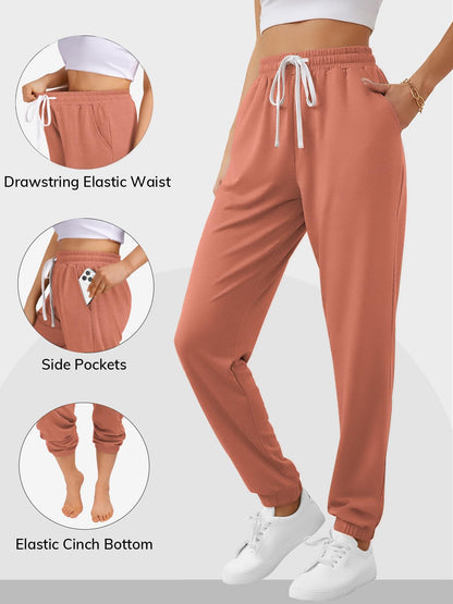 ATHMILE Halloween Baggy Sweatpants for Women with Pockets-Lounge Womens Pajams Pants-Womens Running Joggers Fall Clothes Outfits 2025 Orange Pink