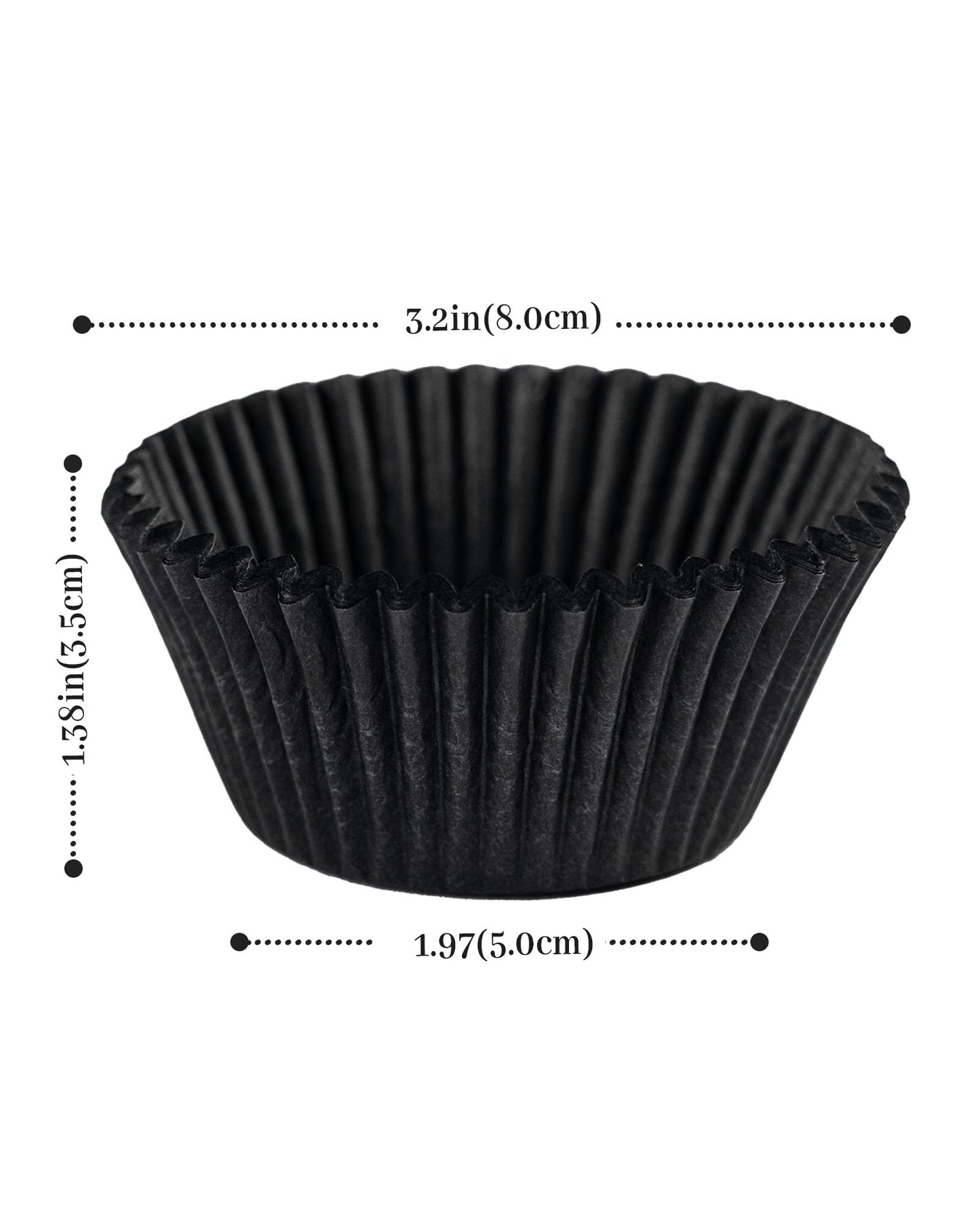 Bake Choice 200pcs Standard Black cupcake liners for baking,food grade cupcake wrappers,greaseproof parchment muffin liners for martin luther king jr day decorations