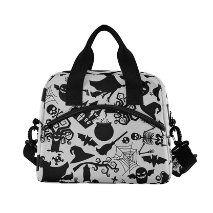 Witch Spider Halloween Lunch Bag for Women Men Insulated Lunch Box Tote Bag with Detachable Shoulder Strap & Carry Handle,Reusable Cooler Bag for Work School Picnic
