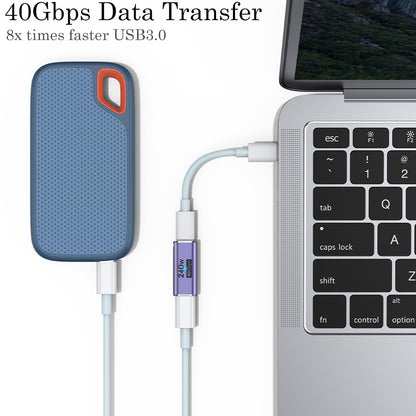 AuviPal 240W USB C Coupler (2 Pack), USB Type C Female to Female Adapter Extender Compatible with Thunderbolt 4/3 Support up to 240W Charging, 40Gbps Data Transfer and 8K@60Hz Video