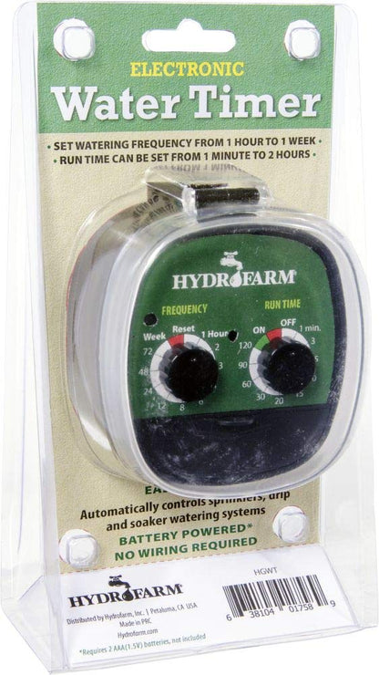 Hydrofarm HGWT Electronic Water Timer, Black and Green