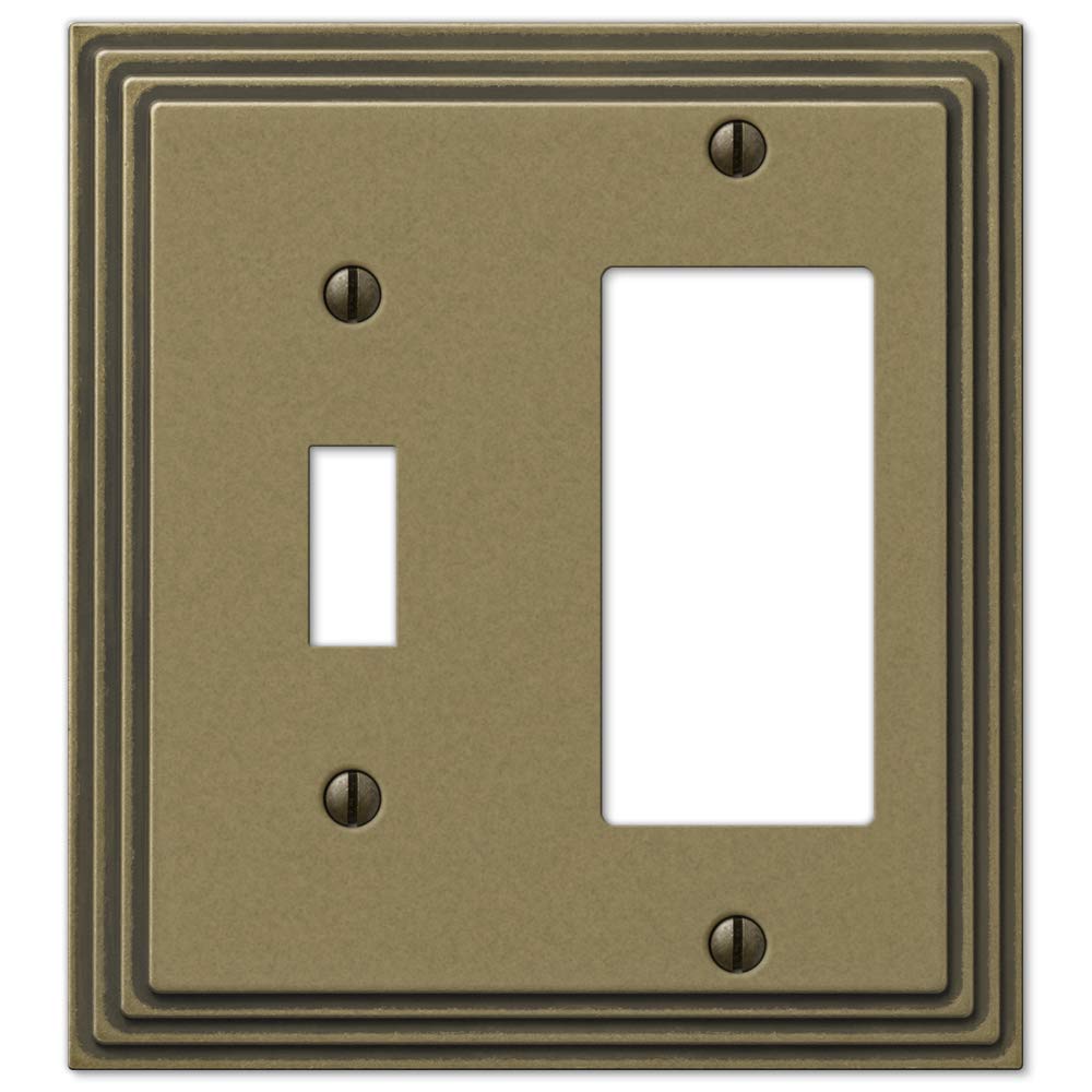 AMERELLE 84TRRB Wallplate, Rustic Brass