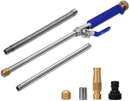 High Pressure Power Washer Wand, Watering Sprayer Cleaning Tool, Hydro Jet Water Hose Nozzle, Wand Lance for Gutter Patio Car Pet Window blue