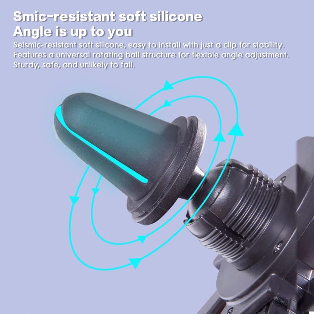 Bling Car Phone Holder,360° Adjustable Crystal Automobile Cradle,Mini Air Vent Cellphone Holder for Car,Black