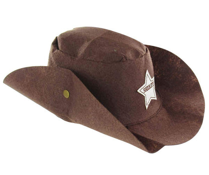 A&J DESIGN Toddler Boys' Western Cowboy Romper Halloween Costume Set (18-24 Months, Brown)