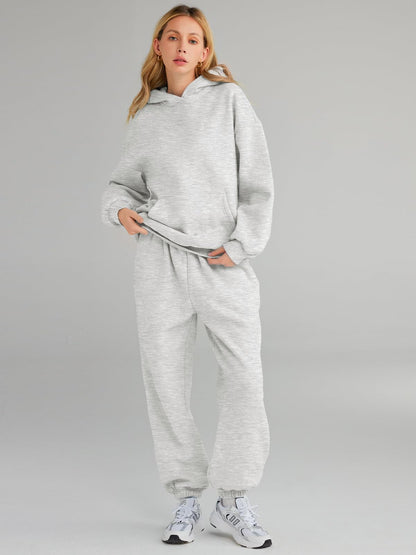 AUTOMET Sweatsuits Women 2 Piece Outfit Lounge Two Piece Sets Fall Fashion 2025 Tracksuits Oversized Sweatshirt and Sweatpants Casual Teen Girls Clothing Grey L