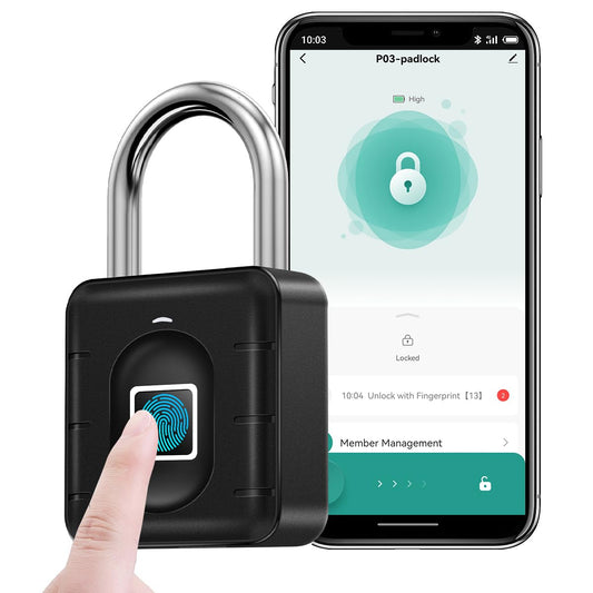 AICase Fingerprint Padlock Waterproof, Lock Smart Padlock, Anti-Theft Keyless Biometric Lock IP67 Outdoor/Indoor Lock Suitable for Luggage, Suitcase, Backpack, Bike, School Locker, Gym Locker Lock