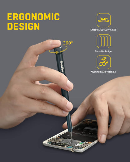 Banshu Precision Screwdriver Set, 46 in 1 Small Screwdriver Set with Case, Pocket Mini Screwdriver Magnetic Repair Tool Kit for Electronics, Glasses, Watch, Phone, Jewelry, Laptop, MacBook, PC, Camera