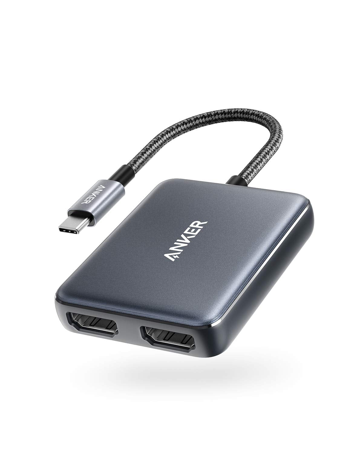 Anker USB C to Dual HDMI Adapter, Compact and Portable USB C Adapter, Supports 4K@60Hz and Dual 4K@30Hz, for MacBook/LenovoYoga/Thinkpad, XPS,[macOS only Support SST Mode]