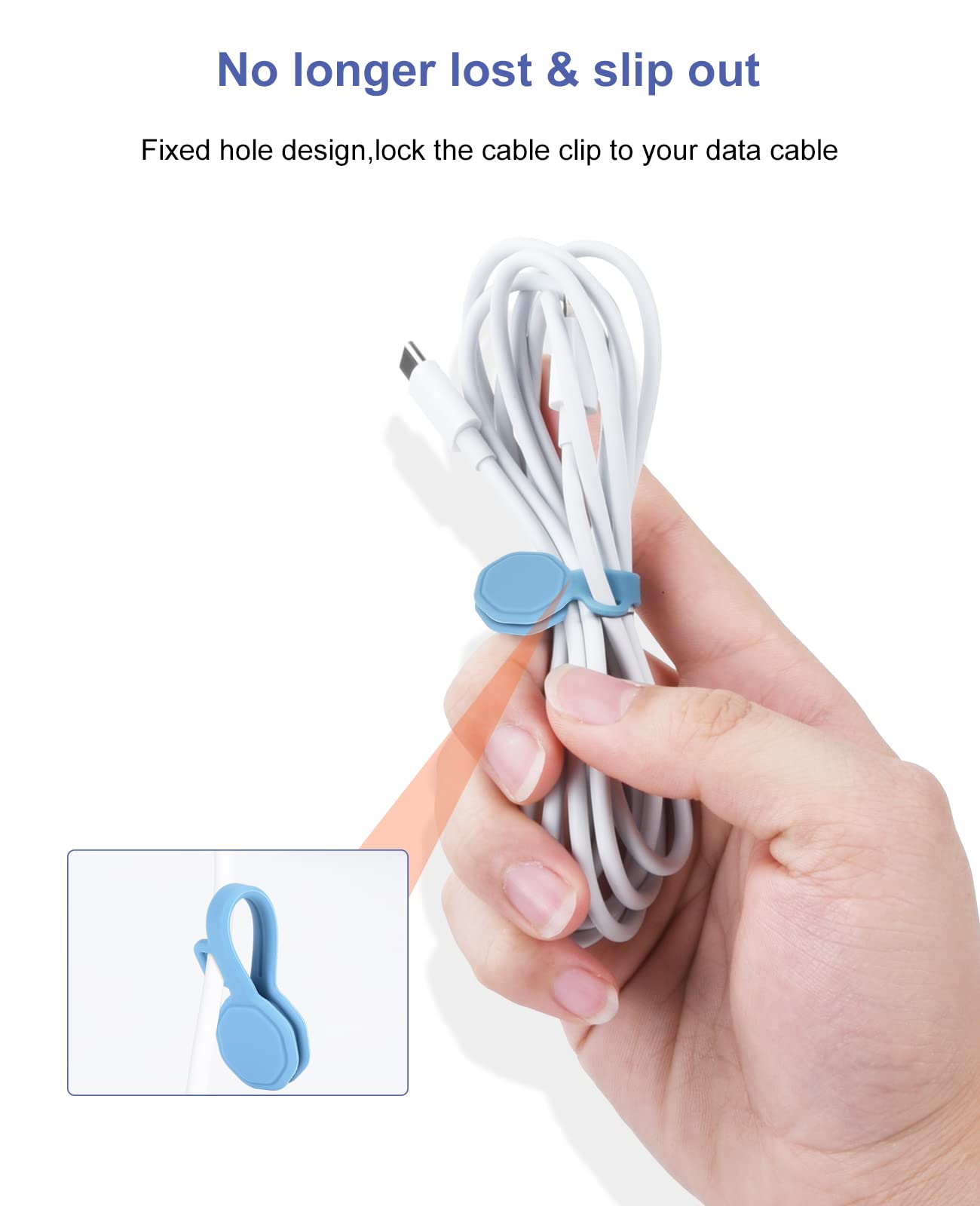 8PCS Silicone Magnetic Cable Ties & Clips, Cord Organizer [1S] Management Reusable Magnet Cable Organizer, Phone Cord Holder for Organizing, Bookmark Whiteboard Fridge Magnets etc